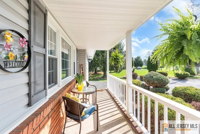 balcony with covered porch