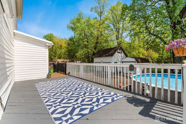 229 Greenbrook Rd, Green Brook, NJ 08812 - deck featuring a storage unit