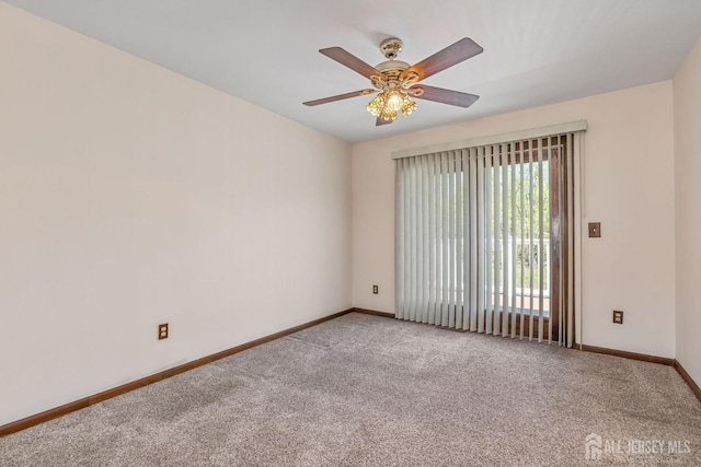 59 Normandy Dr, Piscataway, NJ 08854 - carpeted empty room featuring baseboards and ceiling fan