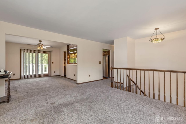 59 Normandy Dr, Piscataway, NJ 08854 - carpeted spare room with ceiling fan and baseboards