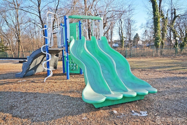 community play area featuring fence