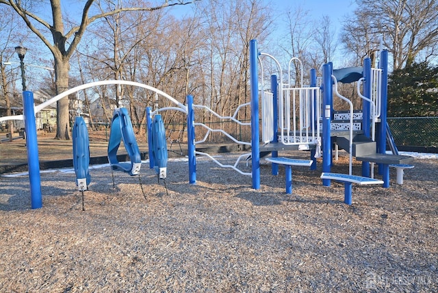 view of community jungle gym