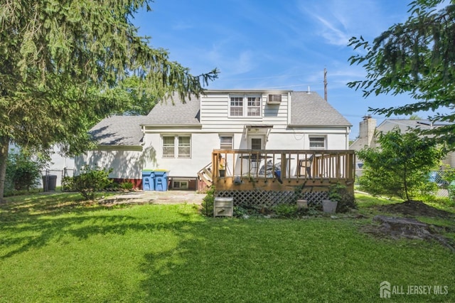 571 Greenbrook Rd, North Plainfield, NJ 07063 - back of house featuring roof with shingles and a wooden deck