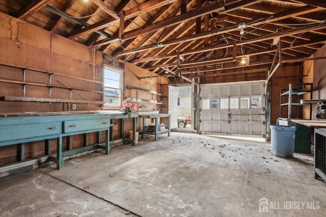 399 Highland St, South Amboy, NJ 08879 - garage featuring a workshop area