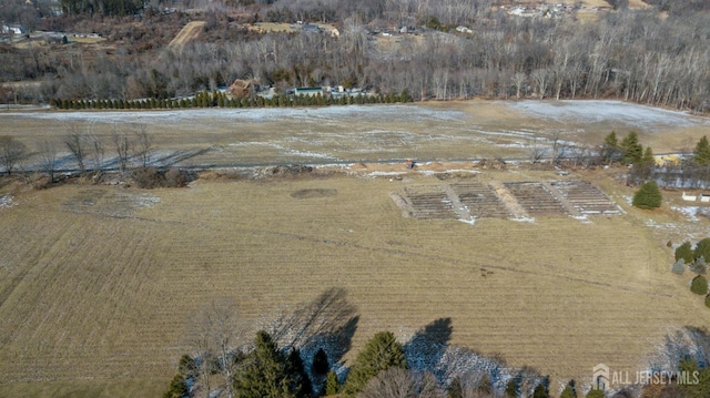 drone / aerial view with a rural view