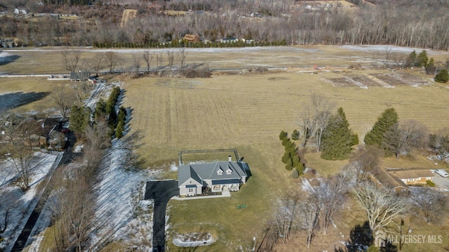 bird's eye view featuring a rural view