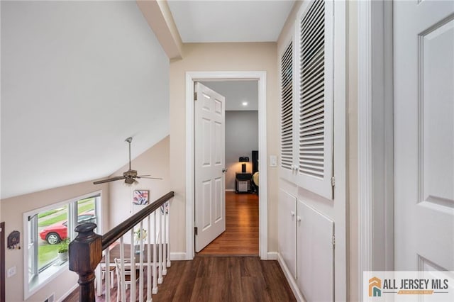 119 Brown Ave, Iselin, NJ 08830 - hallway with dark wood-style flooring and recessed lighting