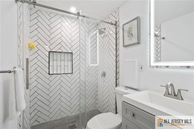 119 Brown Ave, Iselin, NJ 08830 - full bathroom featuring vanity and a shower stall