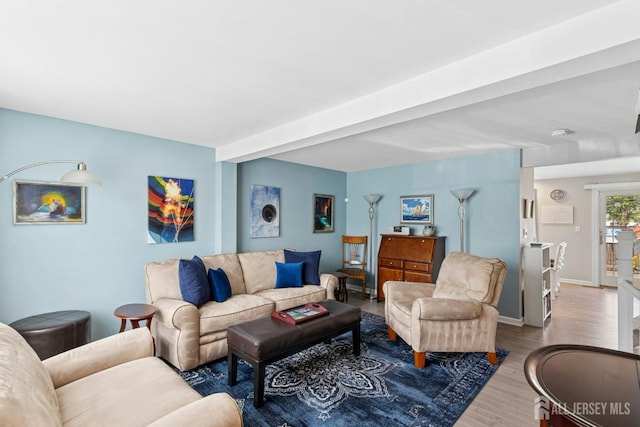 675 Bound Brook Rd Unit C0019, Dunellen, NJ 08812 - living area featuring wood finished floors and baseboards