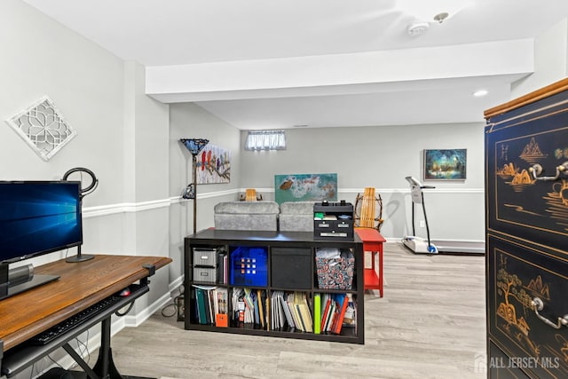 675 Bound Brook Rd Unit C0019, Dunellen, NJ 08812 - office area with wood finished floors and baseboards