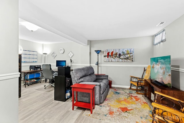 675 Bound Brook Rd Unit C0019, Dunellen, NJ 08812 - living area with a desk and wood finished floors