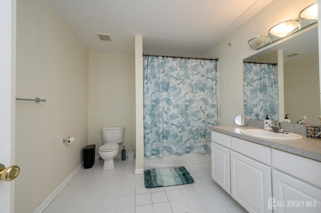 274 Pinelli Dr, Piscataway, NJ 08854 - full bathroom featuring tile patterned floors, vanity, and shower / tub combo