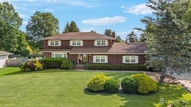 85 Hidden Lake Dr, North Brunswick, NJ 08902 - traditional-style home with a chimney