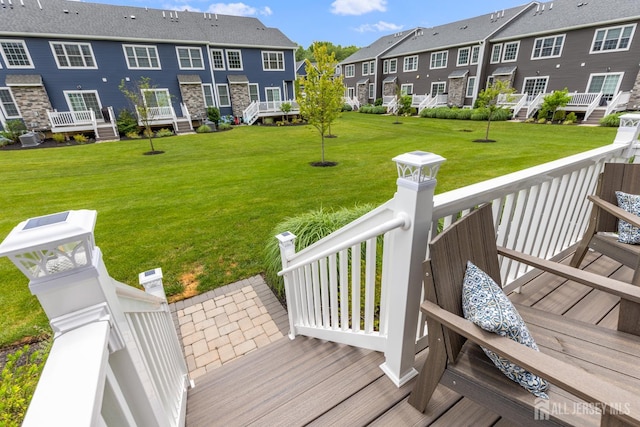 85 Valentino Dr, Old Bridge, NJ 08875 - deck featuring a residential view and a yard