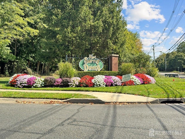 view of community sign