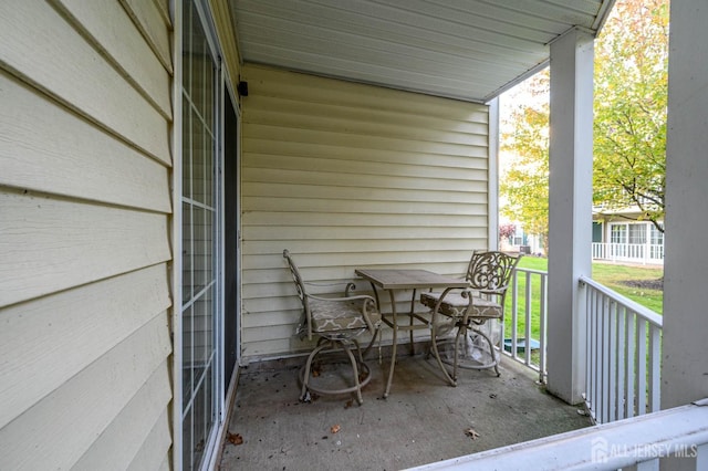 balcony with covered porch