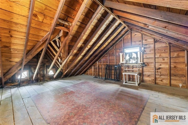 view of attic
