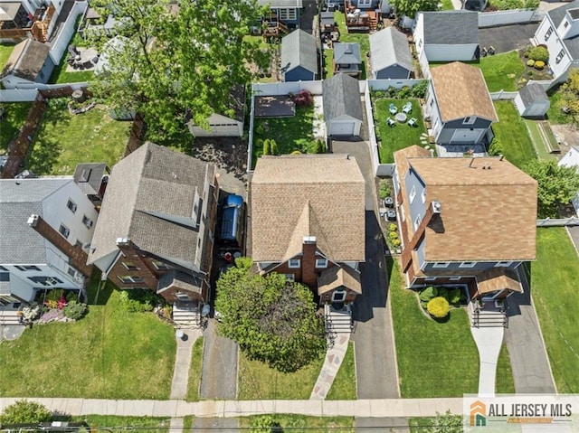 aerial view of residential area