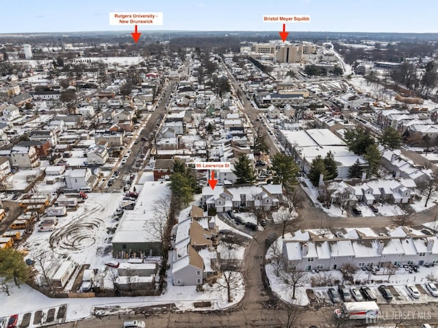 view of snowy aerial view