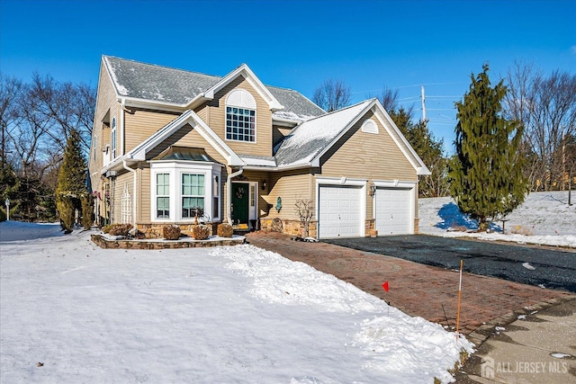 view of property with a garage