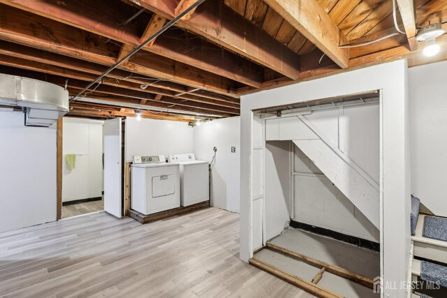 192 Lakeview Ave, Piscataway, NJ 08854 - finished basement with washer and dryer and light wood-type flooring