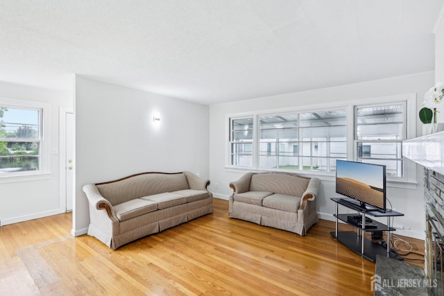 192 Lakeview Ave, Piscataway, NJ 08854 - living area featuring light wood-style floors and baseboards