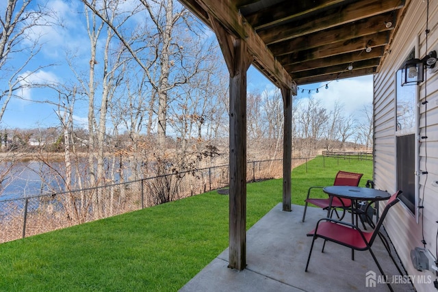 view of yard featuring a fenced backyard and a patio