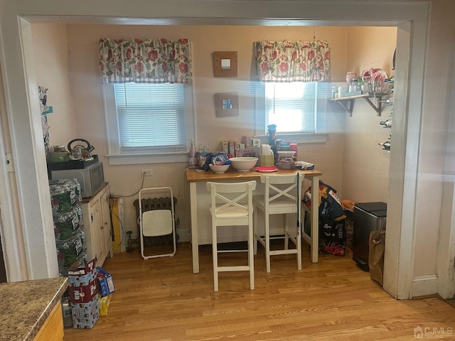 dining room featuring light wood-type flooring