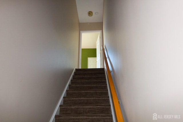 stairs with baseboards