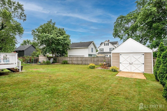 9 Sedgwick St, Jamesburg, NJ 08831 - fenced backyard with a shed and a deck