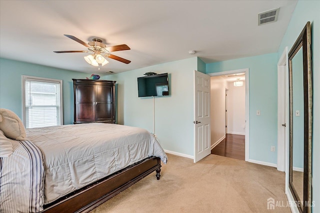 9 Sedgwick St, Jamesburg, NJ 08831 - bedroom with light carpet and ceiling fan