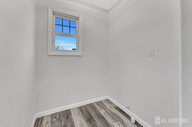 laundry area featuring wood-type flooring