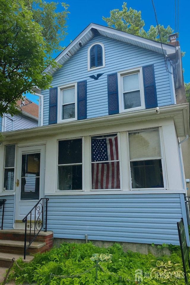 349 David St, South Amboy, NJ 08879 - view of front of property featuring a chimney