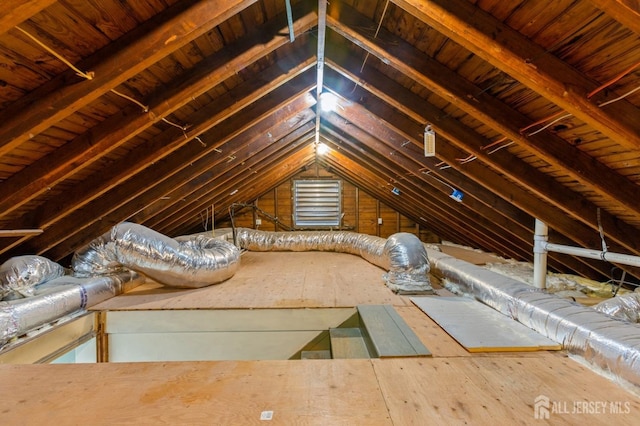 view of attic