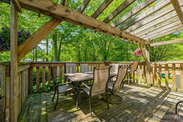 350 Church Ln, North Brunswick, NJ 08902 - wooden terrace featuring outdoor dining area