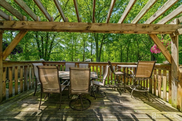 350 Church Ln, North Brunswick, NJ 08902 - wooden terrace with outdoor dining space