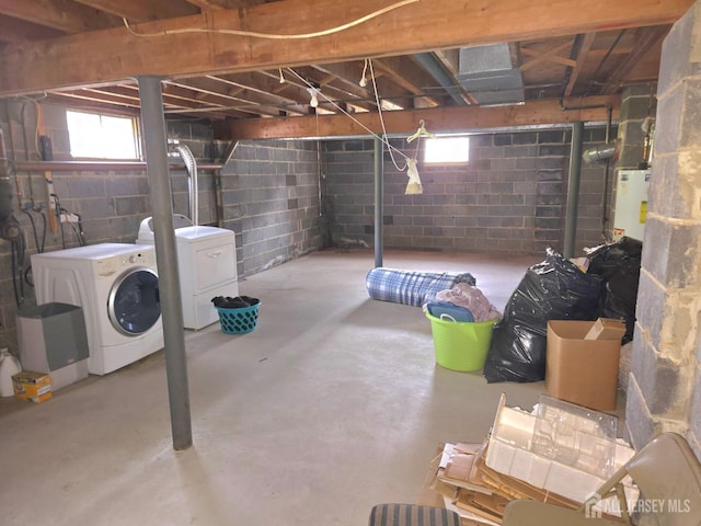 20 Ellingham Ave, Monroe, NJ 08831 - below grade area with washer and clothes dryer and plenty of natural light