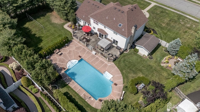 1 Wilfred Rd, Manalapan, NJ 07726 - aerial view of property's location with a pool area