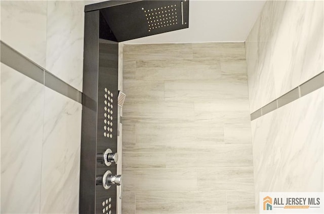 bathroom view of a tile shower