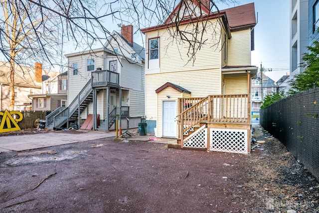 view of rear view of property