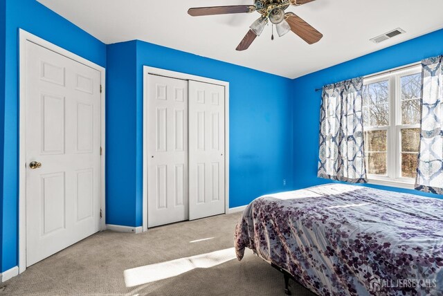 379 Sapphire Dr, Jackson, NJ 08527 - bedroom featuring carpet, baseboards, a closet, and a ceiling fan