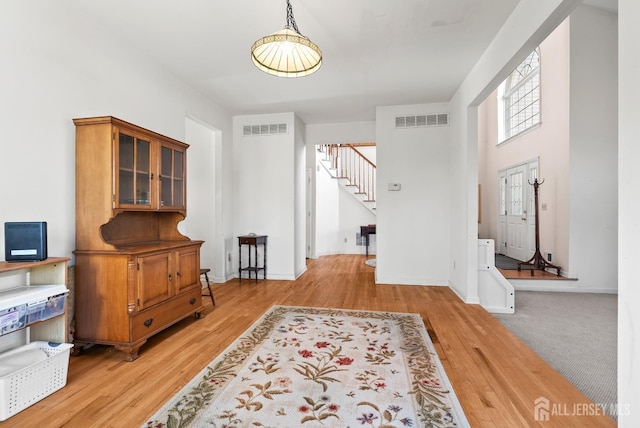 379 Sapphire Dr, Jackson, NJ 08527 - foyer entrance featuring stairway, light wood-style floors, and baseboards