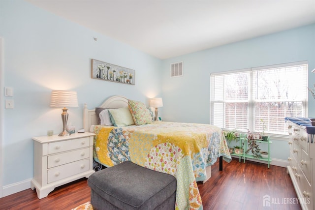 238 Lucy Ct, South Plainfield, NJ 07080 - bedroom featuring dark wood-type flooring, visible vents, and baseboards