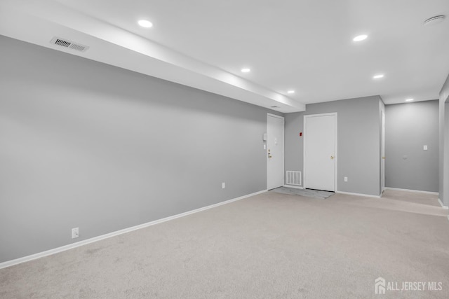 450 College Dr, Edison, NJ 08817 - below grade area featuring recessed lighting and light colored carpet