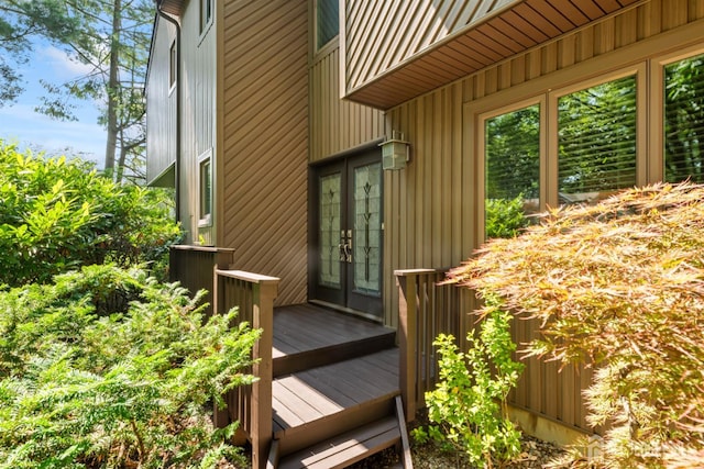 17 Theodore Dr, East Brunswick, NJ 08816 - property entrance with french doors and a deck