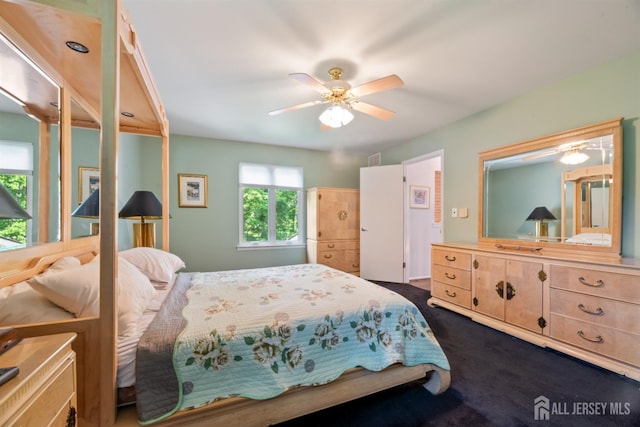17 Theodore Dr, East Brunswick, NJ 08816 - bedroom featuring dark carpet and ceiling fan