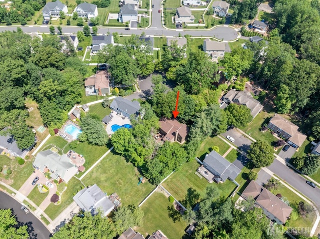 17 Theodore Dr, East Brunswick, NJ 08816 - aerial view of property's location with nearby suburban area and a pool