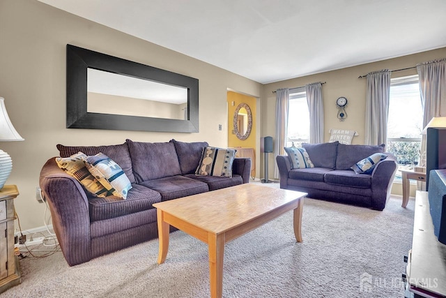 view of carpeted living room