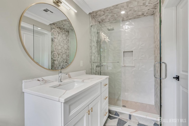 737 Wingate Dr, Bridgewater, NJ 08807 - bathroom featuring a shower stall and vanity