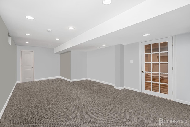 5 Bridle Ct, Monroe, NJ 08831 - finished basement featuring carpet floors, recessed lighting, and baseboards
